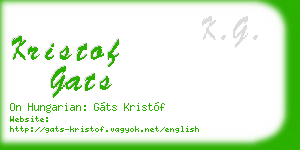 kristof gats business card
